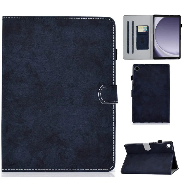 For Samsung Galaxy Tab A9+ Case Cloth Texture Card Slots Tablet Leather Cover
