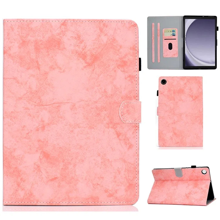 For Samsung Galaxy Tab A9+ Case Cloth Texture Card Slots Tablet Leather Cover