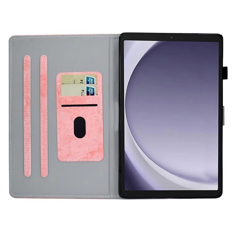 For Samsung Galaxy Tab A9+ Case Cloth Texture Card Slots Tablet Leather Cover
