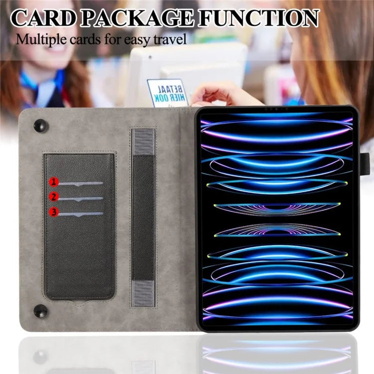 For iPad Pro 11 (2021) / (2020) / (2022) / iPad Air (2020) / (2022) Case Anti-Drop PU Leather Tablet Cover