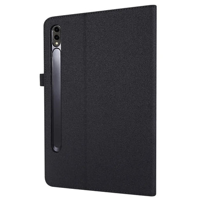 For Samsung Galaxy Tab S9 Ultra Case Cloth Texture Card Holder Tablet Stand Cover