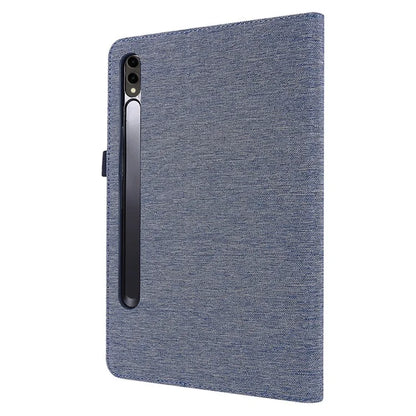 For Samsung Galaxy Tab S9 Ultra Case Cloth Texture Card Holder Tablet Stand Cover