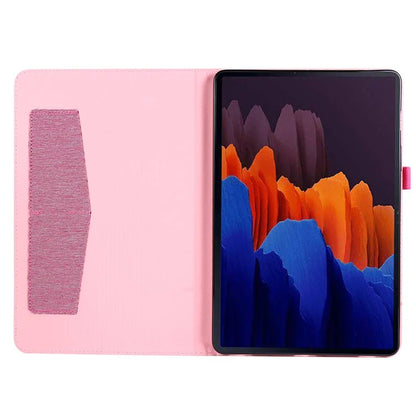 For Samsung Galaxy Tab S9 Ultra Case Cloth Texture Card Holder Tablet Stand Cover