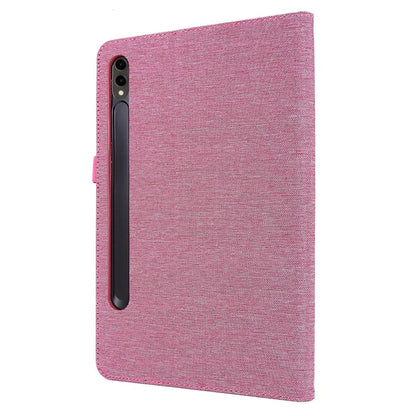 For Samsung Galaxy Tab S9 Ultra Case Cloth Texture Card Holder Tablet Stand Cover