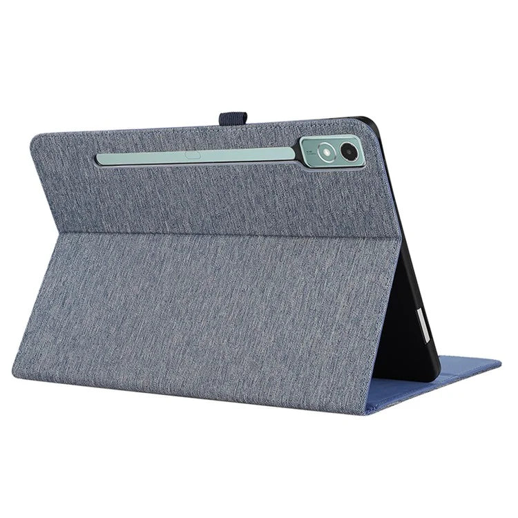 For Lenovo Tab P12 Case Cloth Texture Leather Tablet Cover with Card Holder