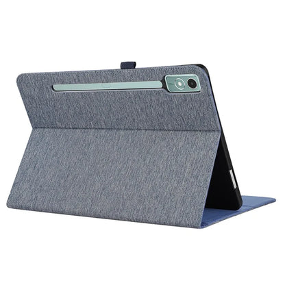 For Lenovo Tab P12 Case Cloth Texture Leather Tablet Cover with Card Holder