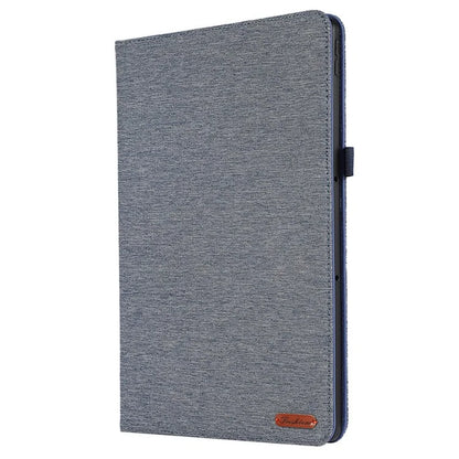 For Lenovo Tab P12 Case Cloth Texture Leather Tablet Cover with Card Holder