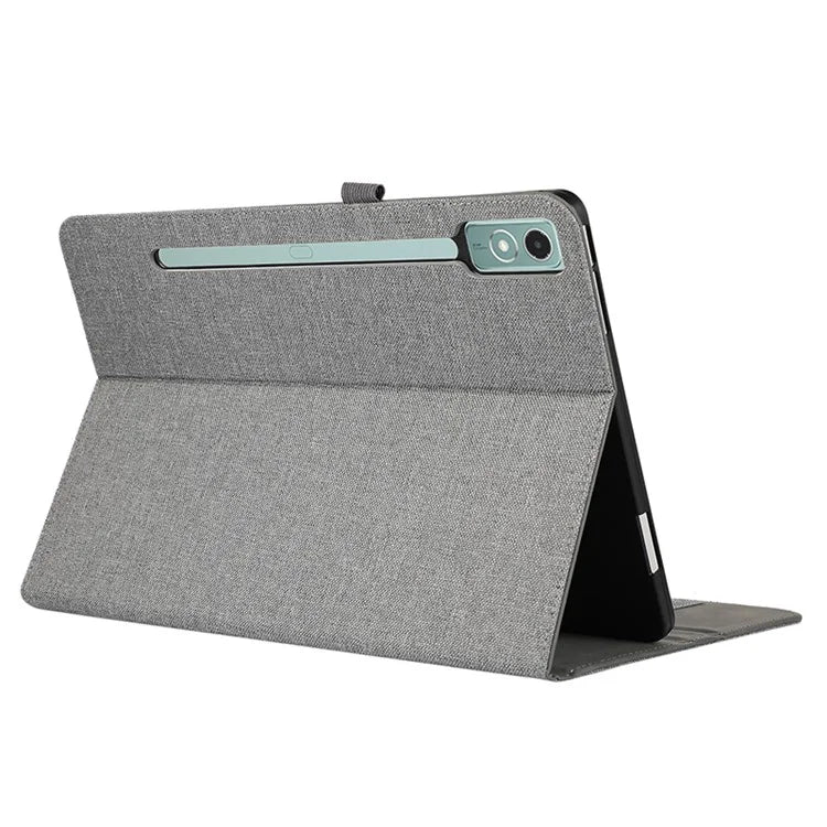 For Lenovo Tab P12 Case Cloth Texture Leather Tablet Cover with Card Holder