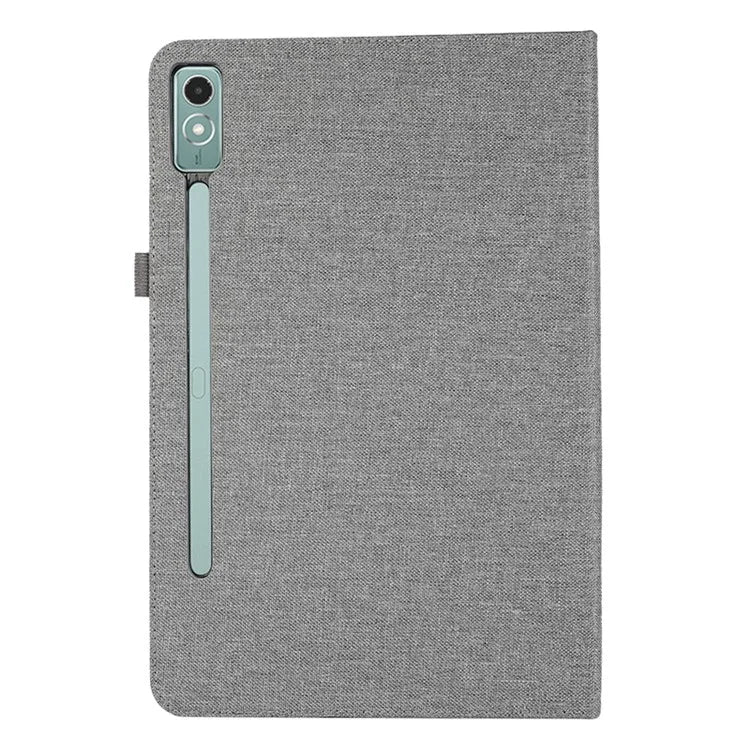 For Lenovo Tab P12 Case Cloth Texture Leather Tablet Cover with Card Holder