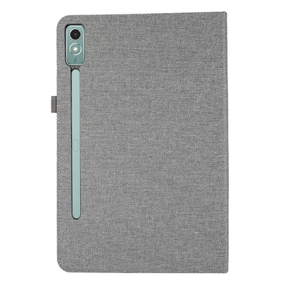 For Lenovo Tab P12 Case Cloth Texture Leather Tablet Cover with Card Holder