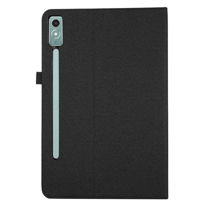 For Lenovo Tab P12 Case Cloth Texture Leather Tablet Cover with Card Holder