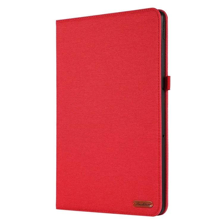 For Lenovo Tab P12 Case Cloth Texture Leather Tablet Cover with Card Holder