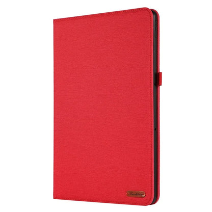 For Lenovo Tab P12 Case Cloth Texture Leather Tablet Cover with Card Holder