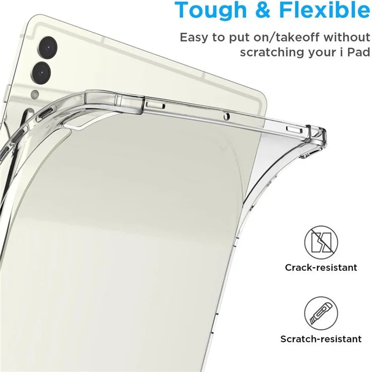 For Samsung Galaxy Tab S9 FE+ Case HD Clear Shell Drop-proof Protective Tablet TPU Cover