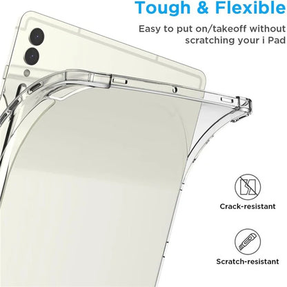 For Samsung Galaxy Tab S9 FE+ Case HD Clear Shell Drop-proof Protective Tablet TPU Cover
