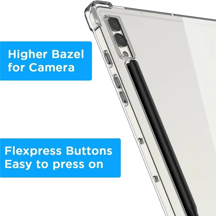 For Samsung Galaxy Tab S9 FE+ Case HD Clear Shell Drop-proof Protective Tablet TPU Cover