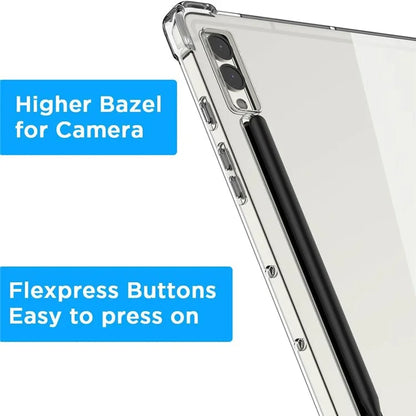 For Samsung Galaxy Tab S9 FE+ Case HD Clear Shell Drop-proof Protective Tablet TPU Cover