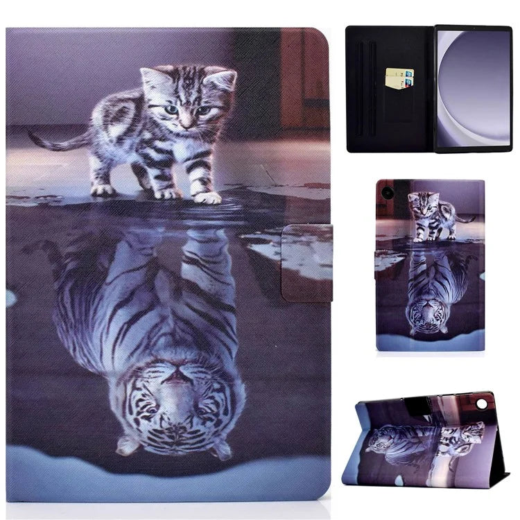 For Samsung Galaxy Tab A9 Case Card Slots Stand Tablet Leather Cover