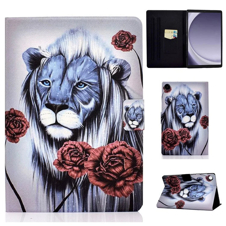 For Samsung Galaxy Tab A9 Case Card Slots Stand Tablet Leather Cover