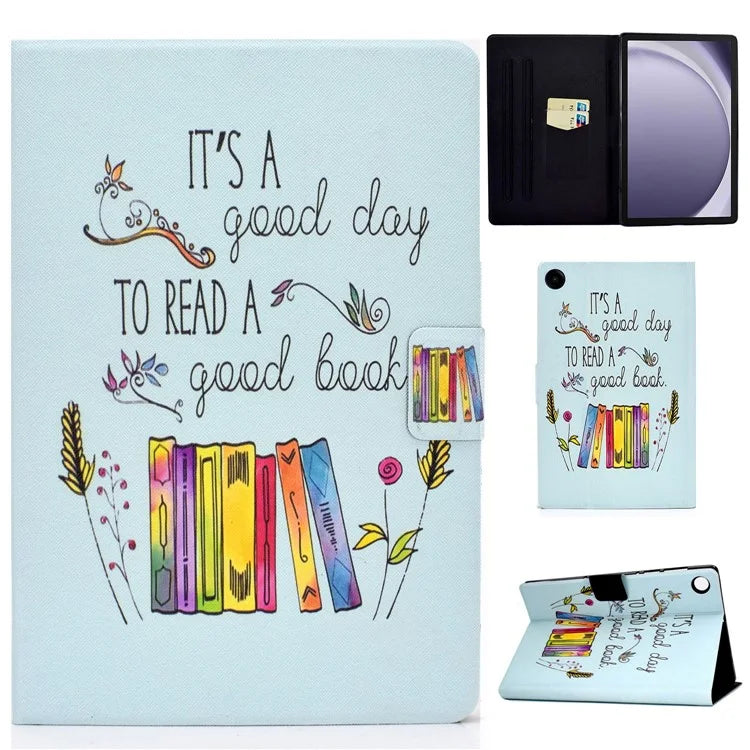 For Samsung Galaxy Tab A9+ Case Pattern Printing PU Leather Tablet Cover