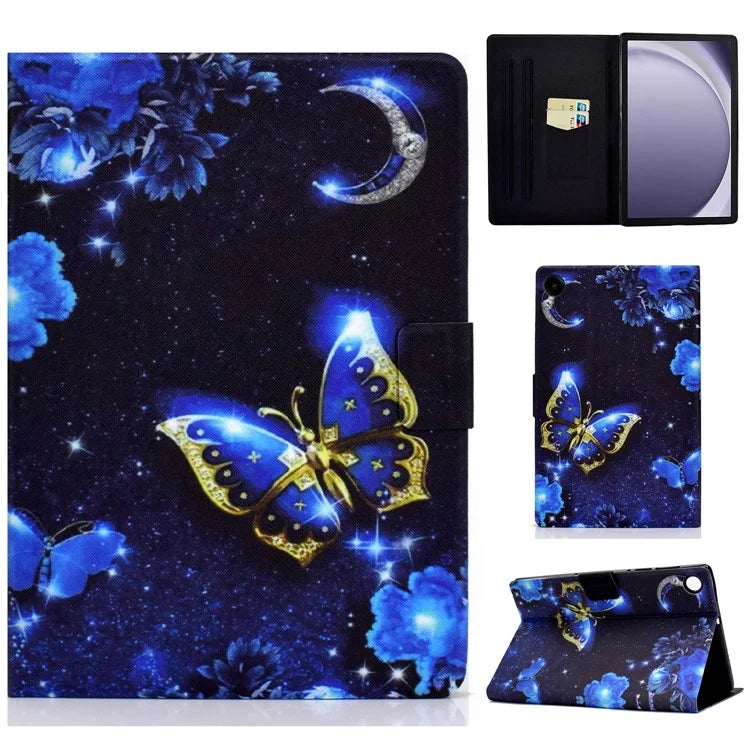 For Samsung Galaxy Tab A9+ Case Pattern Printing PU Leather Tablet Cover