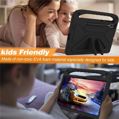 For Samsung Galaxy Tab S9 FE+ Case Hand Grip EVA Tablet Kickstand Cover