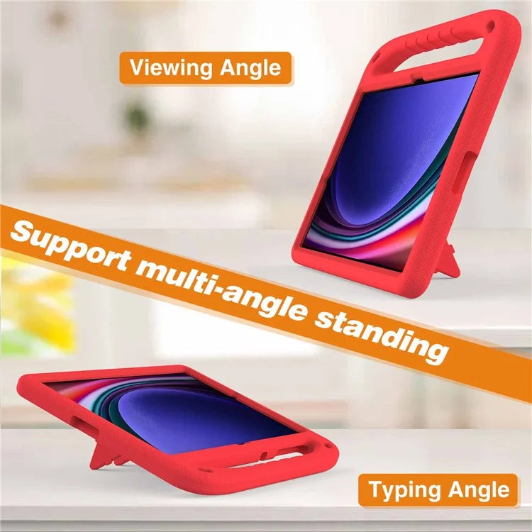 For Samsung Galaxy Tab S9 FE+ Case Hand Grip EVA Tablet Kickstand Cover