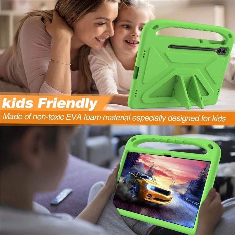 For Samsung Galaxy Tab S9 FE+ Case Hand Grip EVA Tablet Kickstand Cover