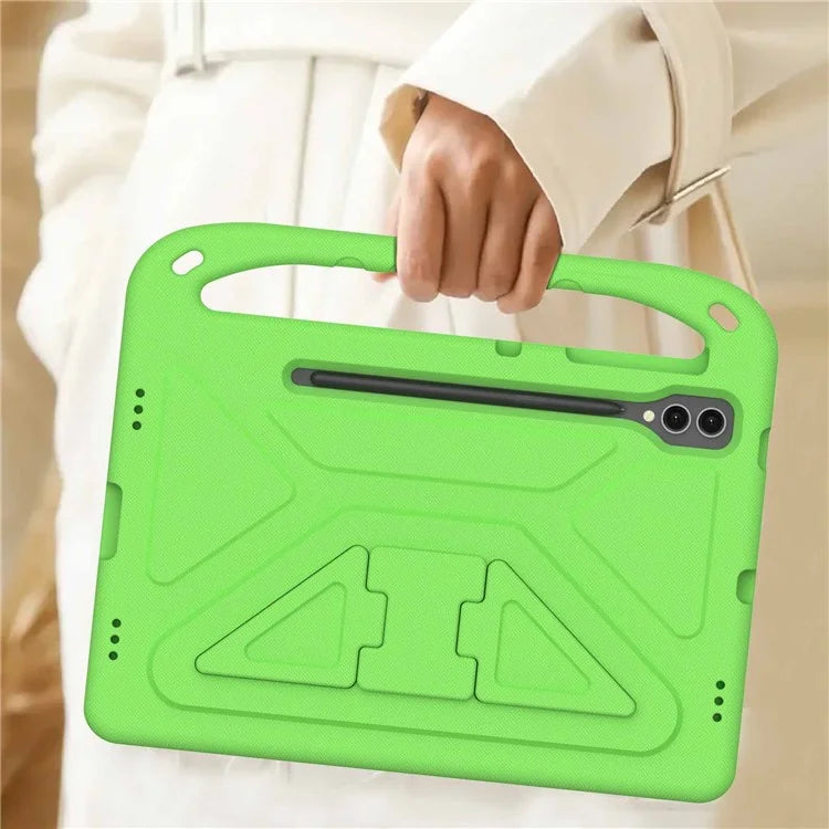 For Samsung Galaxy Tab S9 FE+ Case Hand Grip EVA Tablet Kickstand Cover