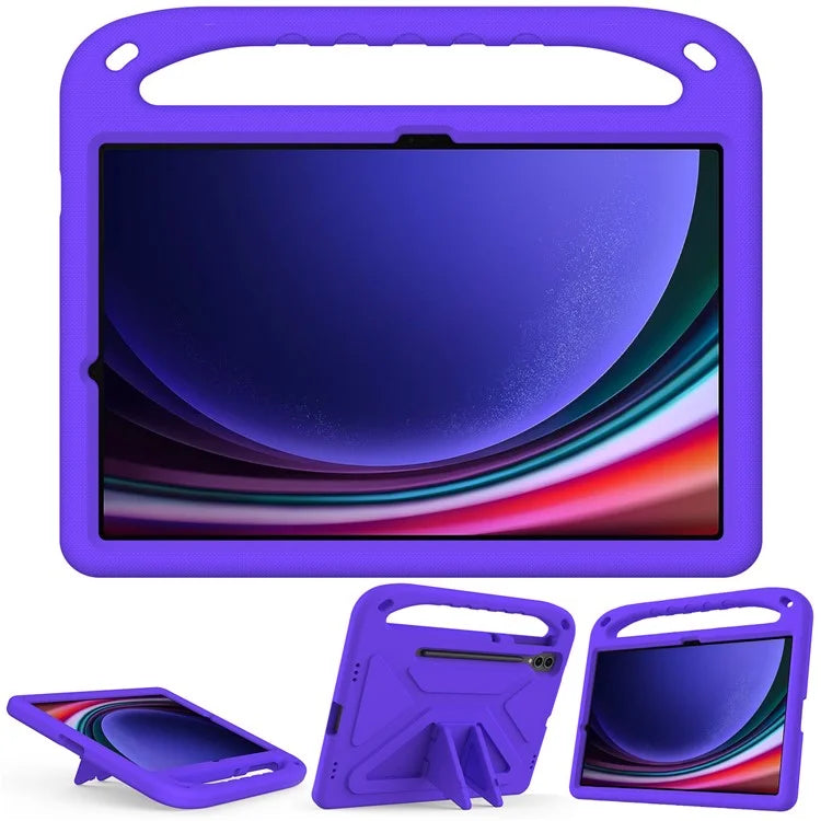 For Samsung Galaxy Tab S9 FE+ Case Hand Grip EVA Tablet Kickstand Cover