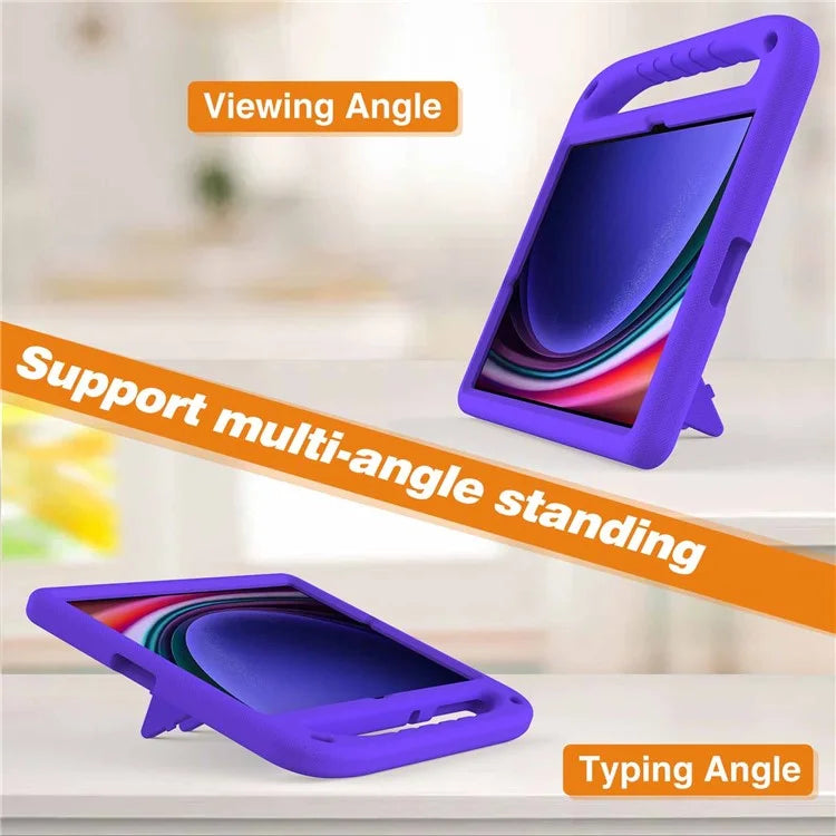 For Samsung Galaxy Tab S9 FE+ Case Hand Grip EVA Tablet Kickstand Cover