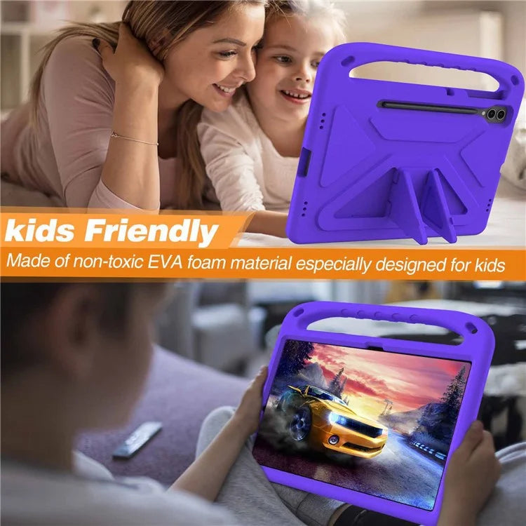 For Samsung Galaxy Tab S9 FE+ Case Hand Grip EVA Tablet Kickstand Cover