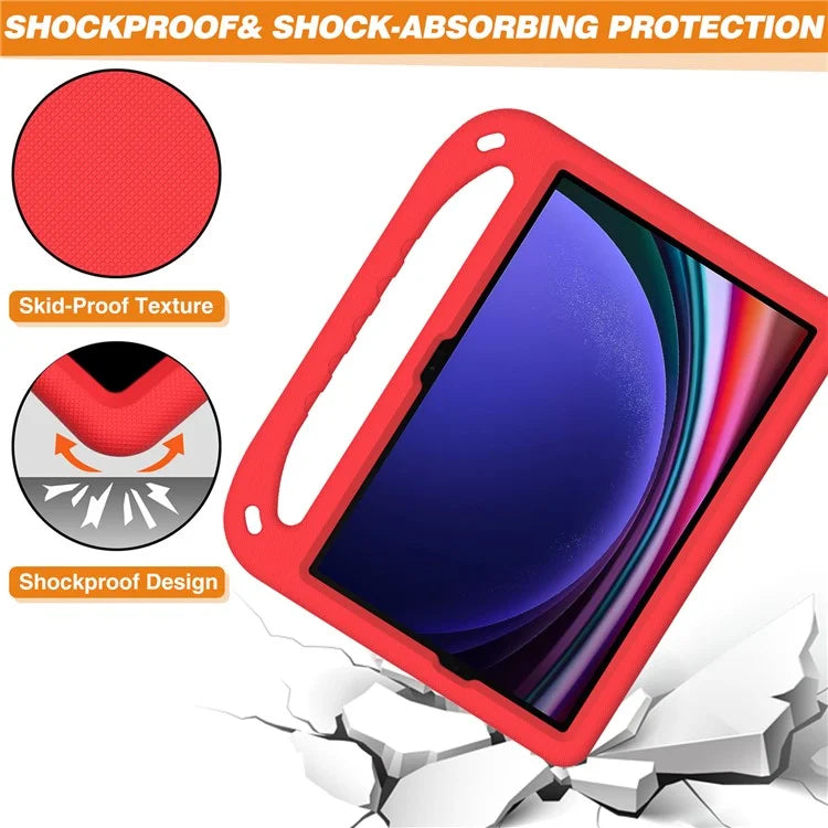 For Samsung Galaxy Tab S9 FE Case Kickstand EVA Tablet Cover with Hand Grip