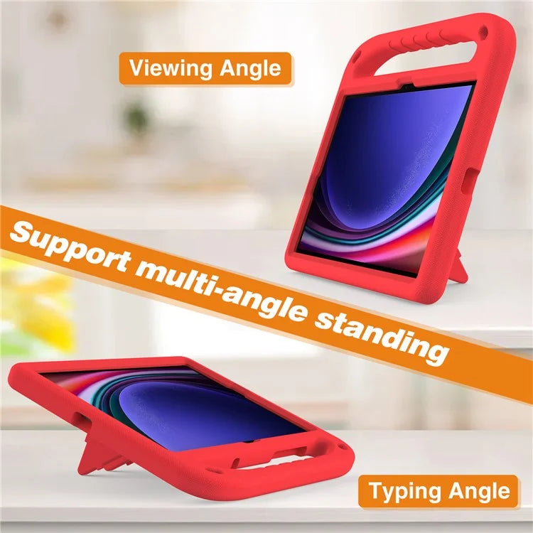 For Samsung Galaxy Tab S9 FE Case Kickstand EVA Tablet Cover with Hand Grip
