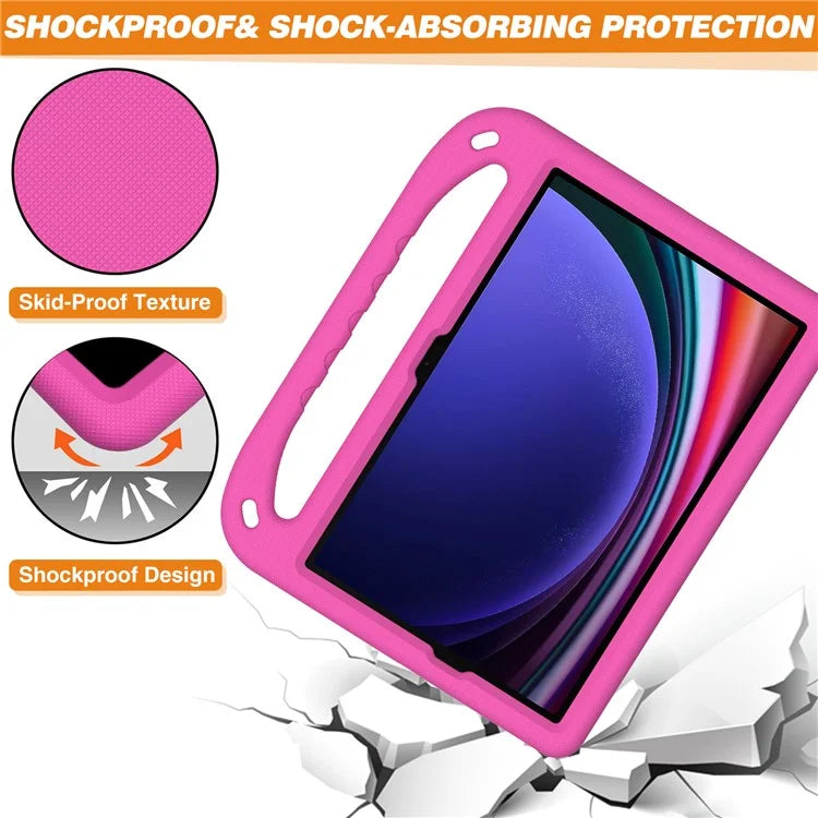 For Samsung Galaxy Tab S9 FE Case Kickstand EVA Tablet Cover with Hand Grip
