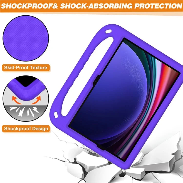 For Samsung Galaxy Tab S9 FE Case Kickstand EVA Tablet Cover with Hand Grip