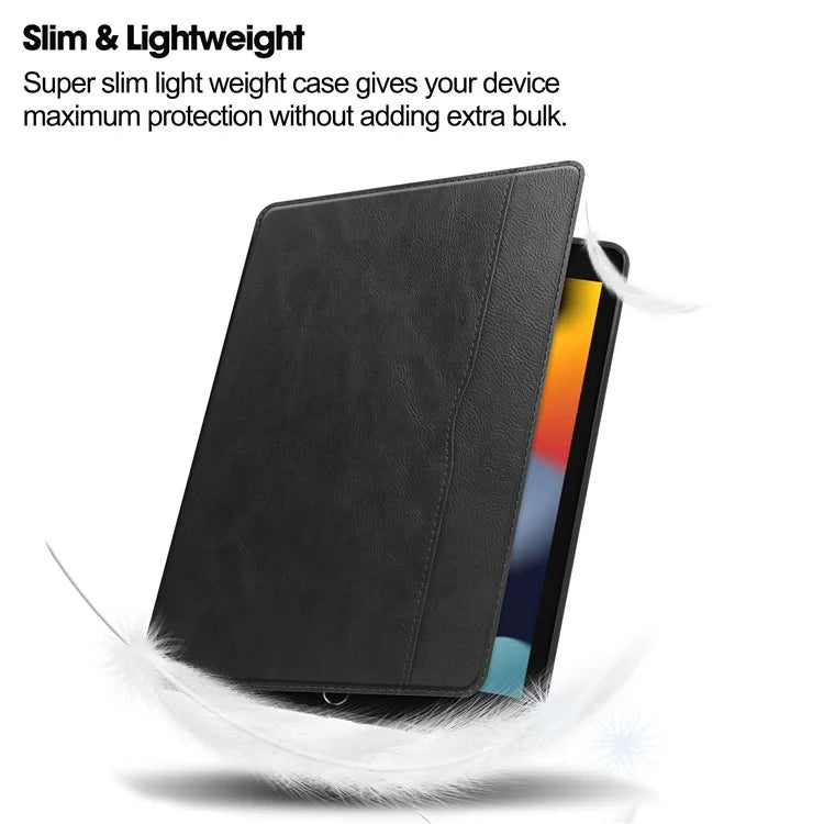 For iPad 10.2 (2019) / (2020) / (2021) Case PU Leather Stand Auto Wake / Sleep Tablet Cover with Card Holder