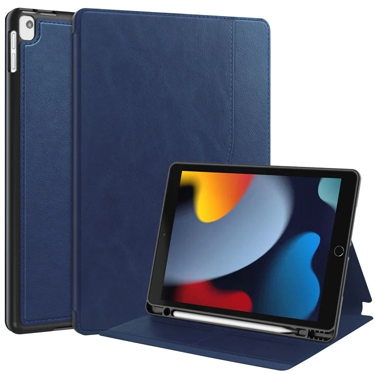 For iPad 10.2 (2019) / (2020) / (2021) Case PU Leather Stand Auto Wake / Sleep Tablet Cover with Card Holder