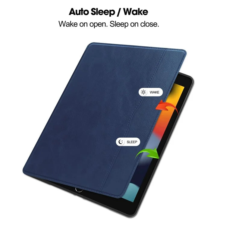 For iPad 10.2 (2019) / (2020) / (2021) Case PU Leather Stand Auto Wake / Sleep Tablet Cover with Card Holder