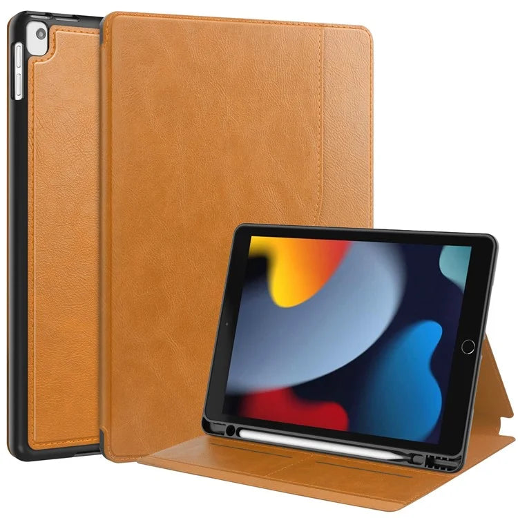 For iPad 10.2 (2019) / (2020) / (2021) Case PU Leather Stand Auto Wake / Sleep Tablet Cover with Card Holder