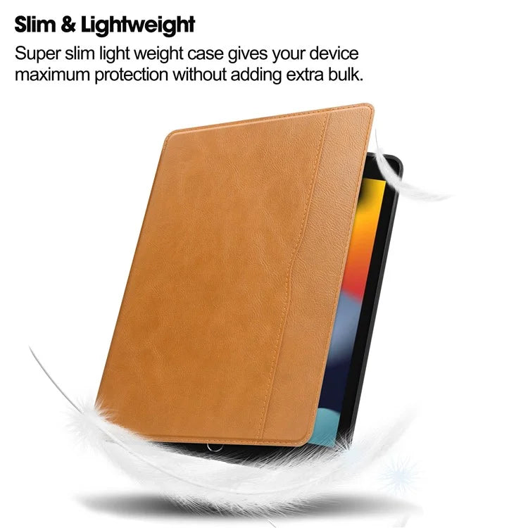 For iPad 10.2 (2019) / (2020) / (2021) Case PU Leather Stand Auto Wake / Sleep Tablet Cover with Card Holder