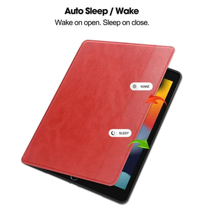 For iPad 10.2 (2019) / (2020) / (2021) Case PU Leather Stand Auto Wake / Sleep Tablet Cover with Card Holder