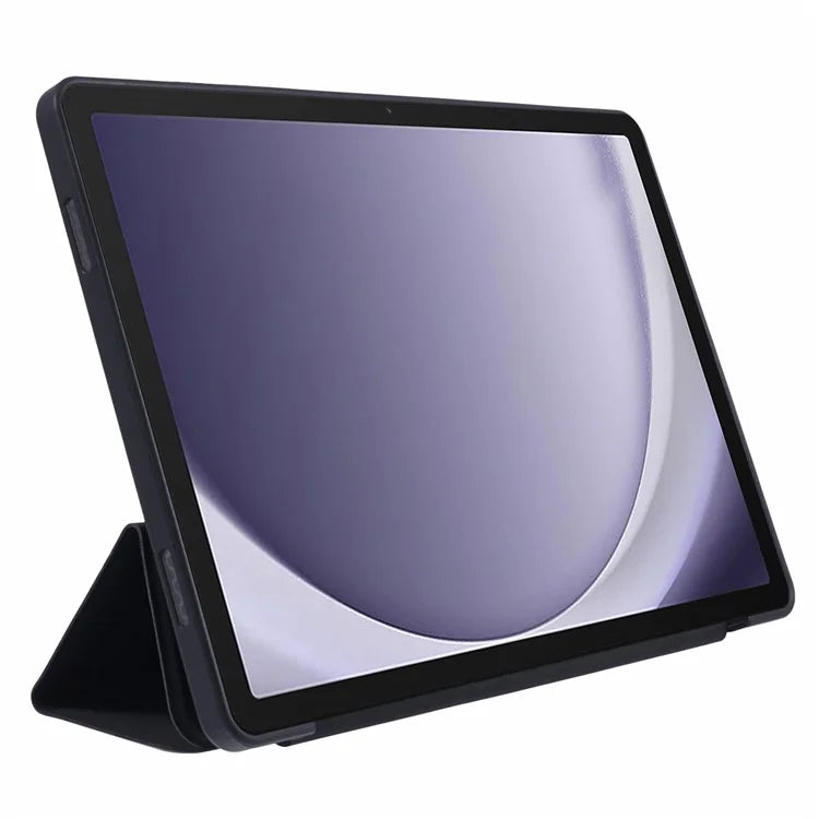 For Samsung Galaxy Tab A9+ Tri-fold Stand Cover PU Leather Honeycomb Texture Tablet Case