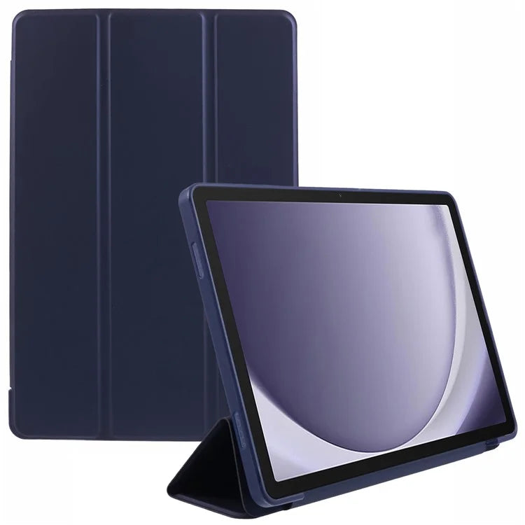 For Samsung Galaxy Tab A9+ Tri-fold Stand Cover PU Leather Honeycomb Texture Tablet Case