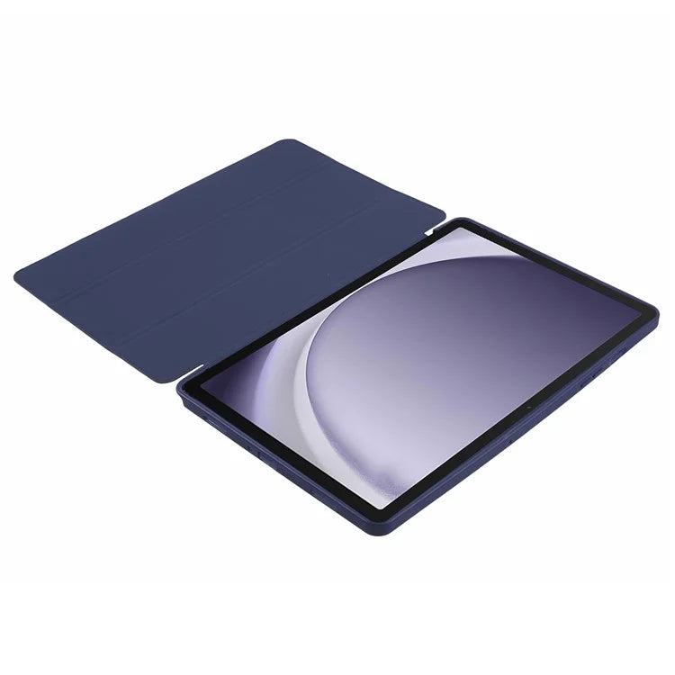 For Samsung Galaxy Tab A9+ Tri-fold Stand Cover PU Leather Honeycomb Texture Tablet Case