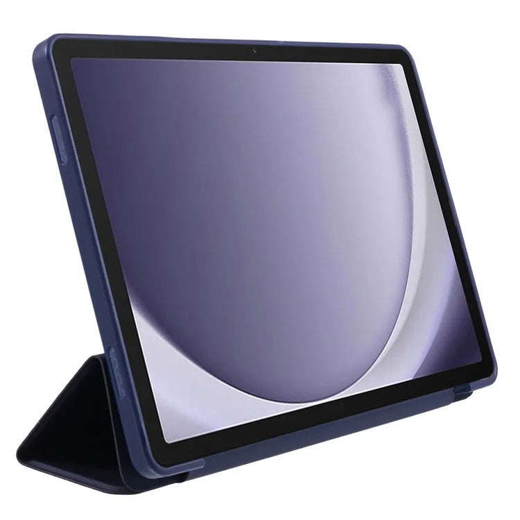 For Samsung Galaxy Tab A9+ Tri-fold Stand Cover PU Leather Honeycomb Texture Tablet Case