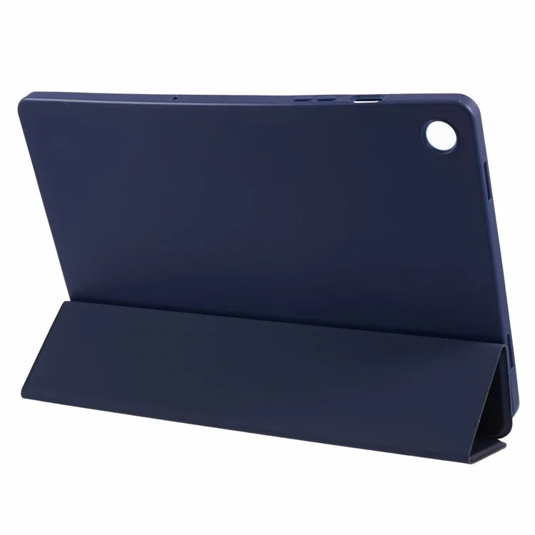 For Samsung Galaxy Tab A9+ Tri-fold Stand Cover PU Leather Honeycomb Texture Tablet Case