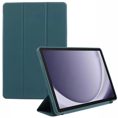 For Samsung Galaxy Tab A9+ Tri-fold Stand Cover PU Leather Honeycomb Texture Tablet Case