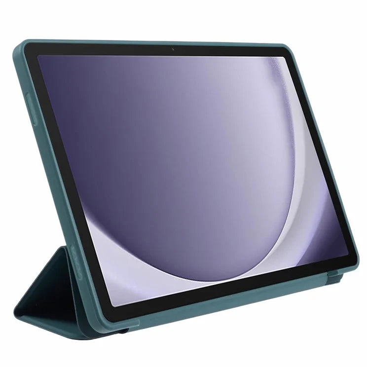 For Samsung Galaxy Tab A9+ Tri-fold Stand Cover PU Leather Honeycomb Texture Tablet Case