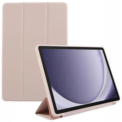 For Samsung Galaxy Tab A9+ Tri-fold Stand Cover PU Leather Honeycomb Texture Tablet Case